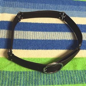 Cole Haan Brown Leather and Silver Link Belt Sz Small